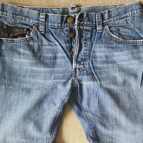 DSQUARED2 - AUTHENTIC BUTTON-FLY D2 STRAIGHT LEG JEANS - Picture 2 of 10